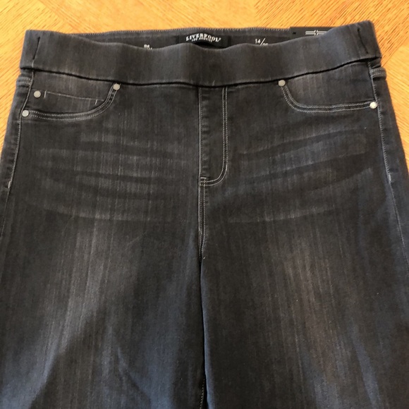 Liverpool The Slim Grey Pull On Jeans Size 14 - Picture 3 of 10